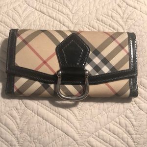 Authentic Burberry Nova Check book wallet
